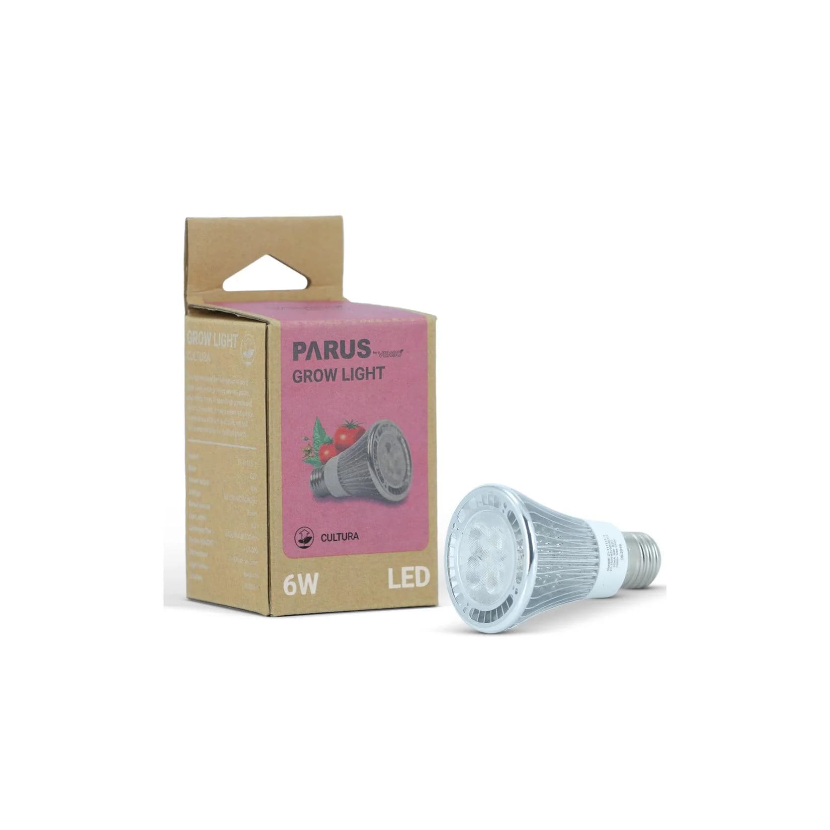Parus by Venso LED Pflanzenlampe Vollspektrum E27 6W für Kräuter & Gemüse