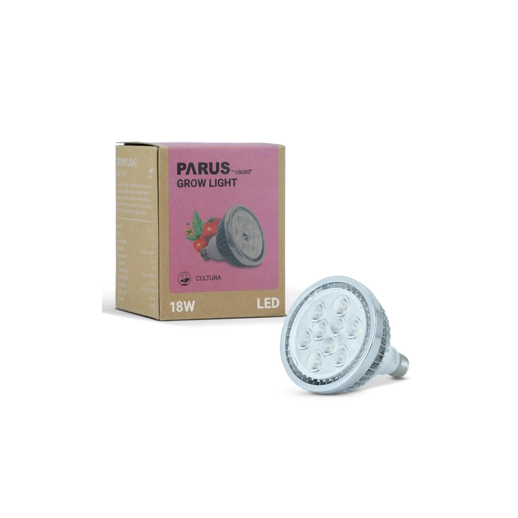 Parus by Venso LED Pflanzenlampe Vollspektrum E27 18W 60° Wachstumslampe