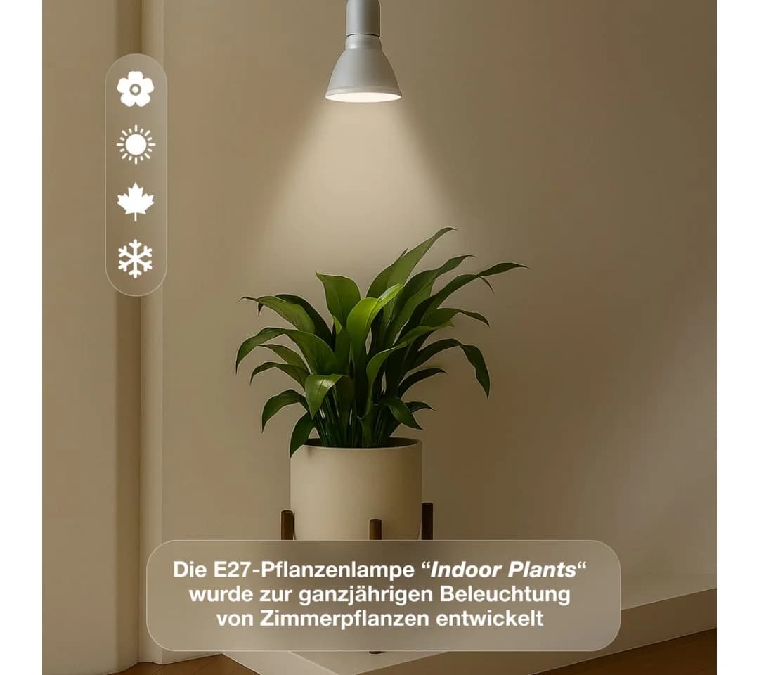 Venso EcoSolutions Pflanzenlampe LED E27 Vollspektrum 15W - Bild 5