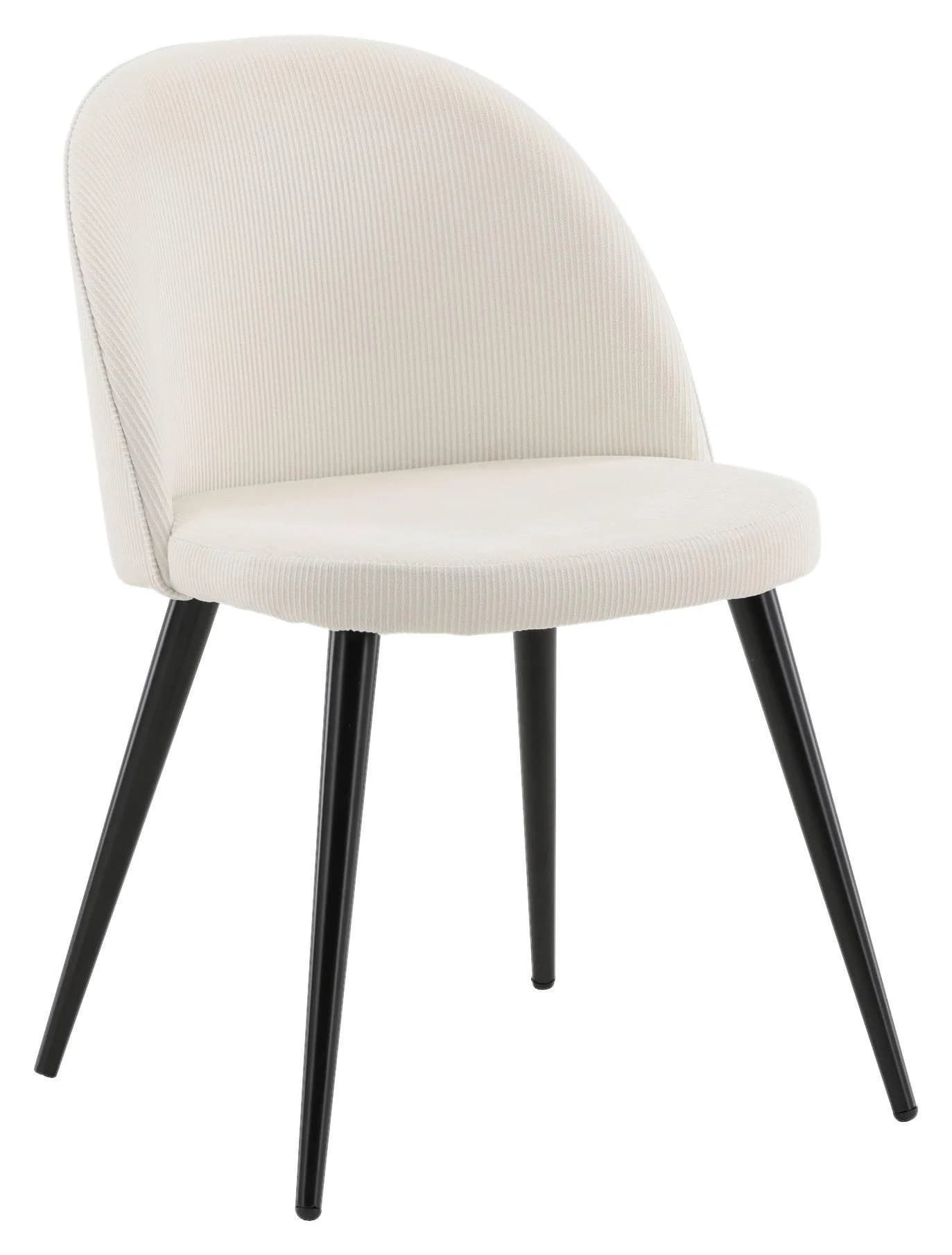 STUHL-SET VELVET Küchenstühle Beige Schwarz