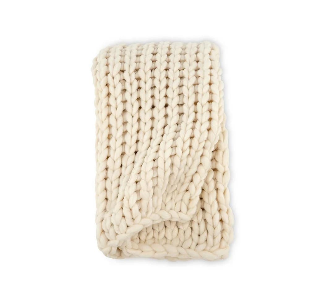 Venture Home Plaid Kate 170x130cm Offwhite Polyester