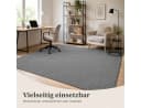 Lochas Designteppich Uni Schwarz Kurzflor Rutschfest Waschbar Bild 3