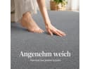 Lochas Designteppich Uni Schwarz Kurzflor Rutschfest Waschbar Bild 4
