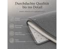 Lochas Designteppich Uni Schwarz Kurzflor Rutschfest Waschbar Bild 5