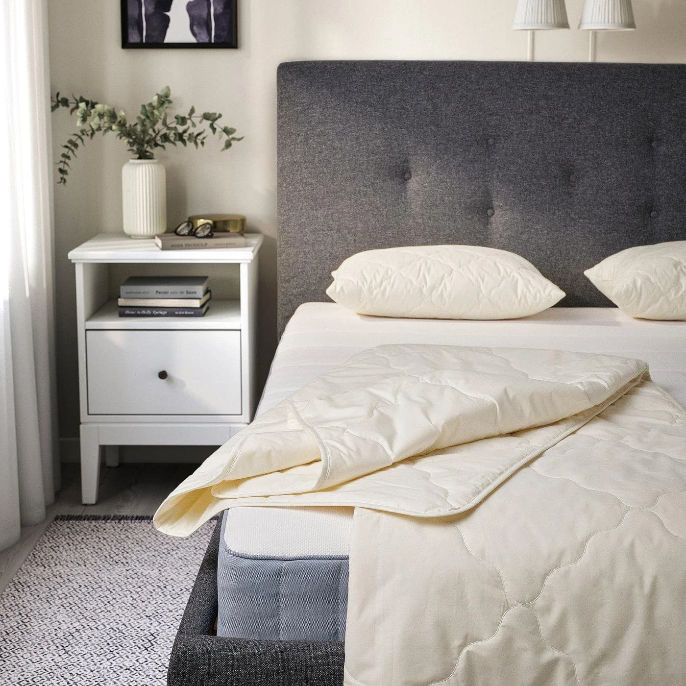 IKEA RÅDHUSVIN Bettdecke Mittelwarm Wolle Baumwolle