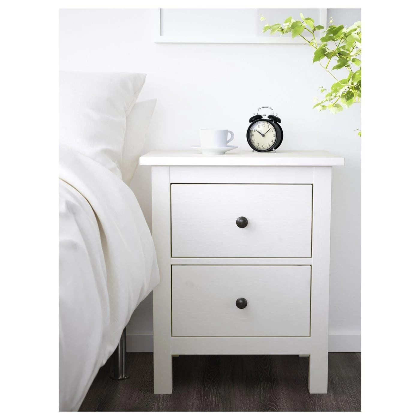IKEA HEMNES Kommode mit 2 Schubladen Weiß Gebeizt