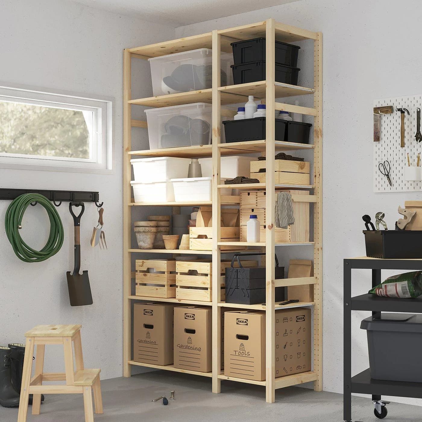IKEA IVAR 2 Elem/Regale Kiefernholz Regalsystem