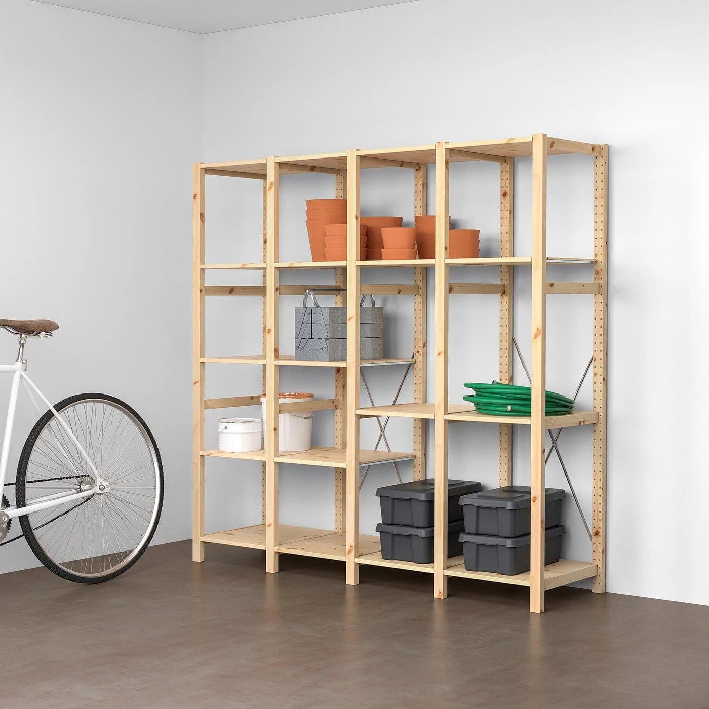 IKEA IVAR 4 Elem/Regale Kiefernholz Aufbewahrungssystem