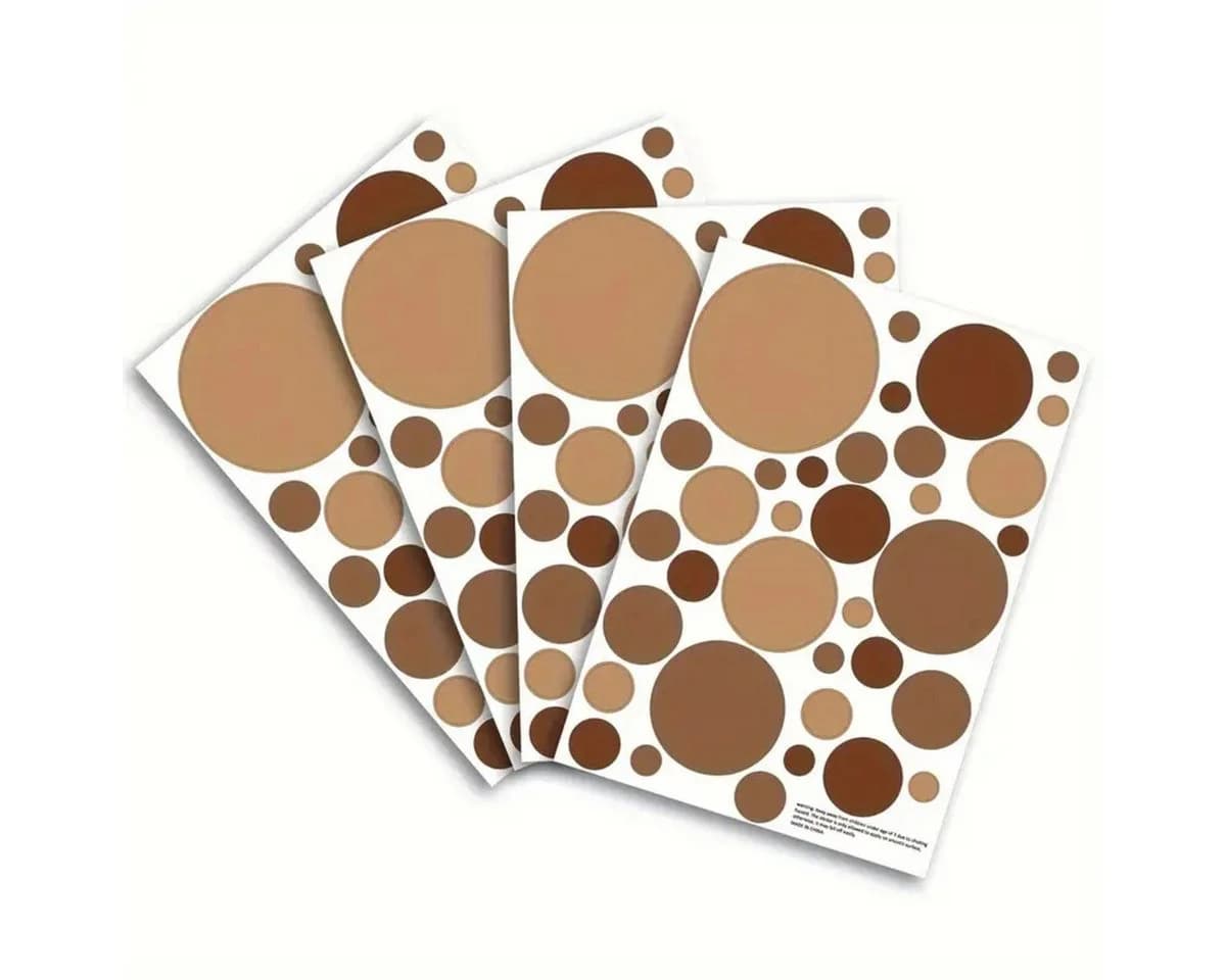 Montegoni Wandsticker 4 Stück Boho Brown Dot Pattern Wandaufkleber Selbstklebend - Bild 4