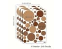 Montegoni Wandsticker 4 Stück Boho Brown Dot Pattern Wandaufkleber Selbstklebend Bild 5