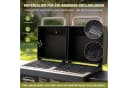HOMAVO Gasgrill 2-in-1 Gas- & Holzkohlegrill Schwarz Silber Bild 3