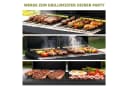HOMAVO Gasgrill 2-in-1 Gas- & Holzkohlegrill Schwarz Silber Bild 5