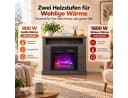 HOMAVO Elektrokamin mit Schrank Schwarz Grau 3D-Flammeneffekt Bild 1