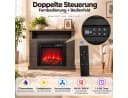HOMAVO Elektrokamin mit Schrank Schwarz Grau 3D-Flammeneffekt Bild 4