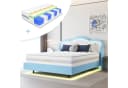 HOMAVO Boxbett Polsterbett mit LED & Matratze 140x200 cm Bild 2