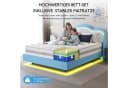 HOMAVO Boxbett Polsterbett mit LED & Matratze 140x200 cm Bild 3