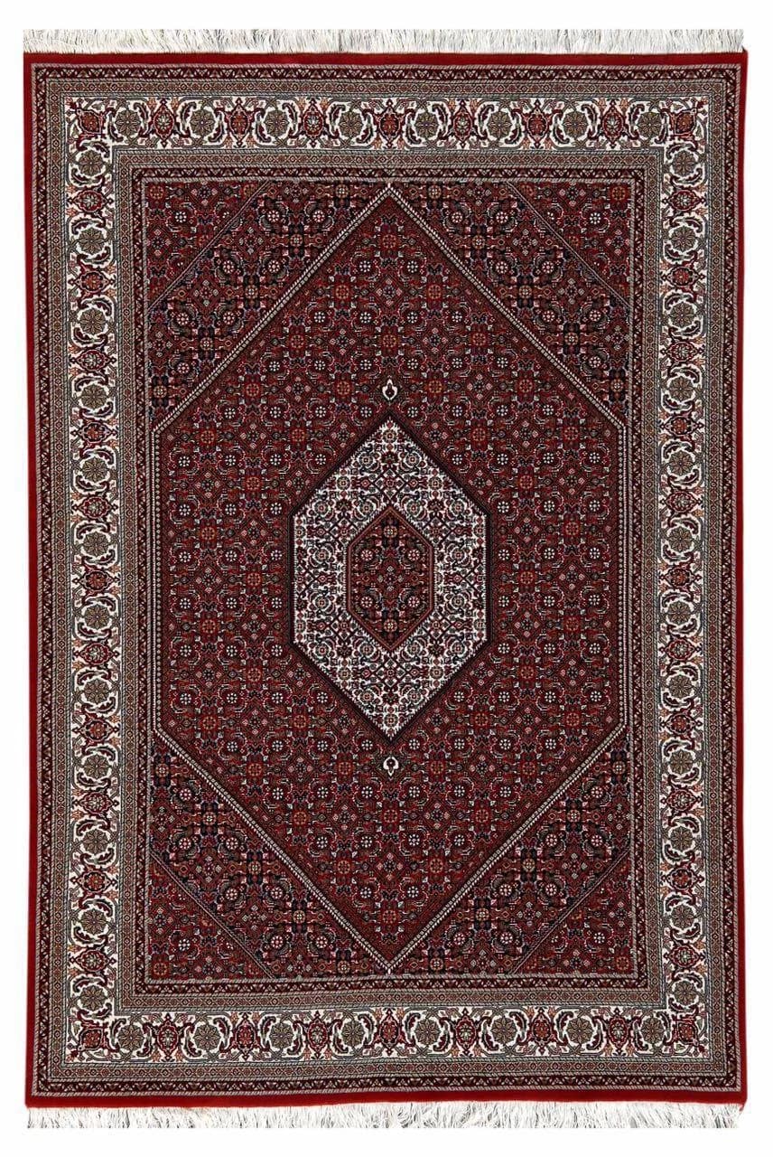 Teppich BIDJAR 12,5/71 Orientalisch Cremefarben mit Roten Akzenten