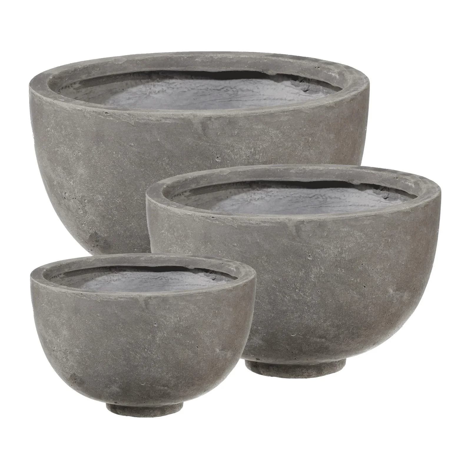 Gasper Blumentopf FIBRECLAY Grau Kunststoff