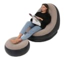 Insma Luftsofa Aufblasbarer Loungesessel mit Fußhocker Braun Bild 2