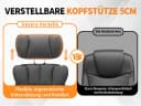 Hoffree Drehstuhl XXL Ergonomischer Bürostuhl Grau Kunstleder Bild 4