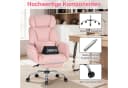 Hoffree Chefsessel Ergonomischer Bürostuhl Rosa Chenille Bild 1