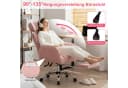 Hoffree Chefsessel Ergonomischer Bürostuhl Rosa Chenille Bild 3