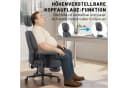 Hoffree Chefsessel XXL Grau Ergonomischer Bürostuhl mit Lendenstütze Bild 1