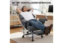 Hoffree Chefsessel XXL Grau Ergonomischer Bürostuhl mit Lendenstütze Bild 3