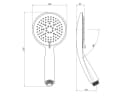 Euroshowers Handbrause Catchy Chrom 3 Strahlarten 150 cm Duschschlauch Bild 1