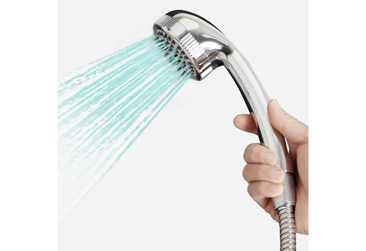 Euroshowers GmbH Handbrause mit Brauseschlauch Set Deltaspray chrom