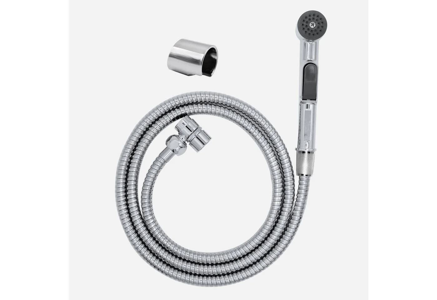 Euroshowers GmbH Waschbeckendusche-Set Weiß/Silber mit Knopfdruck und Anti-Kalk - Bild 2