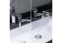 Euroshowers GmbH Waschbeckendusche-Set Weiß/Silber mit Knopfdruck und Anti-Kalk Bild 3