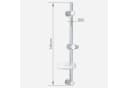Euroshowers Duschstange FlowFlexi mit Ablage verchromt Bild 4