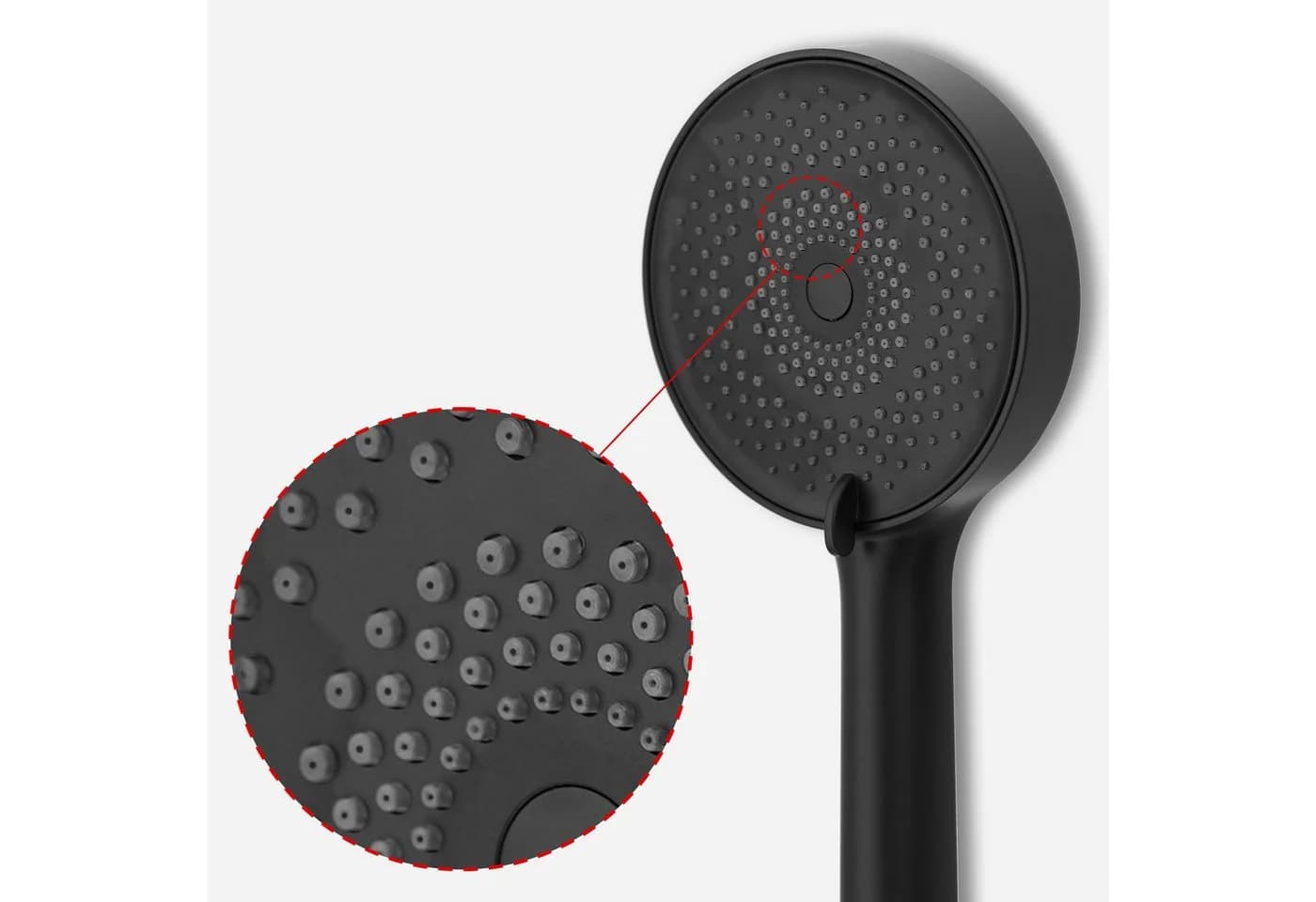 Euroshowers GmbH Handbrause Set EuroFlux Matt Schwarz 3-tlg. - Bild 5