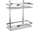 Euroshowers Duschablage Gitterrost Satin gerade 2-stufig Chrom 26 cm Bild 3