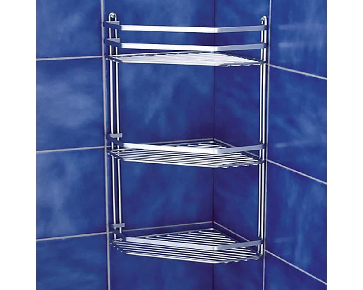 Euroshowers Duschregal Eck 3 Etagen Chrom stabil