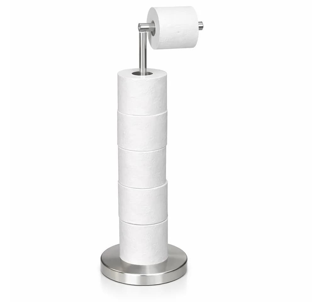 Euroshowers GmbH Freistehender Toilettenpapierhalter Metall Silber
