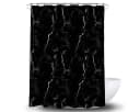 Euroshowers Duschvorhang Black Marble Schwarz 180x200 cm Bild 2