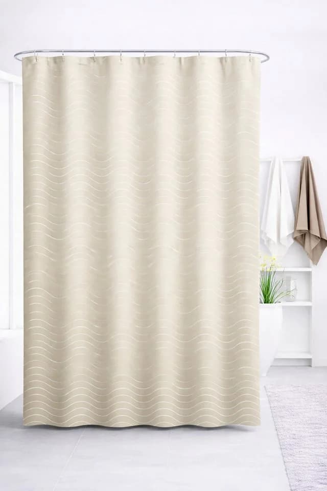 Euroshowers Duschvorhang 180x200 cm Bunt Polyester mit 12 Ringen - Bild 2