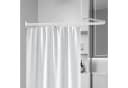 Euroshowers Duschvorhangstange L-förmig Weiß Aluminium Set Bild 1