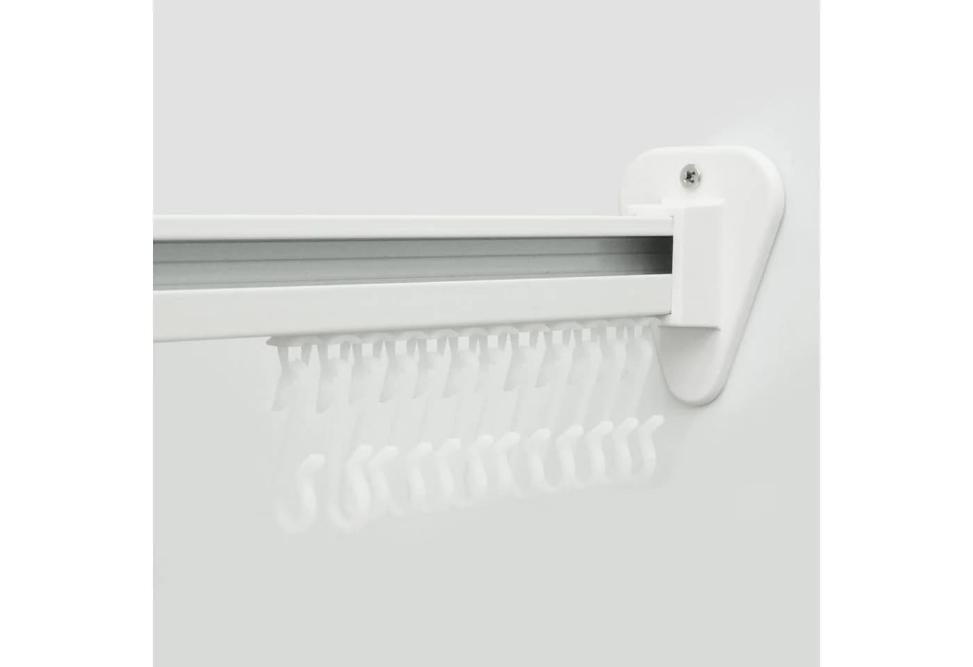Euroshowers U-förmige Duschstange Weiß Aluminium - Bild 5