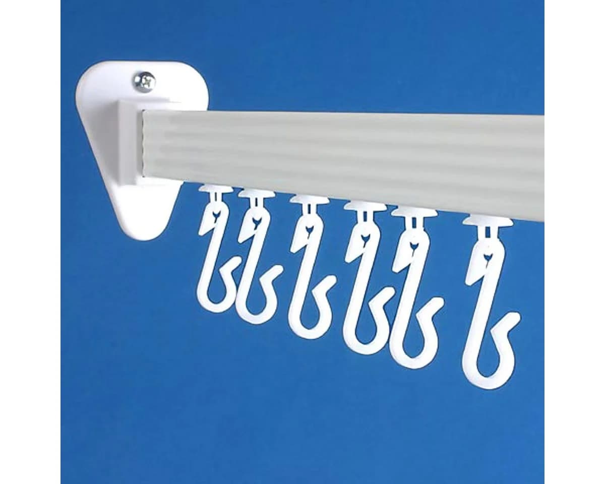 Euroshowers Duschvorhanghaken & Gleiter Set, 24 Stück, Weiß - Bild 2