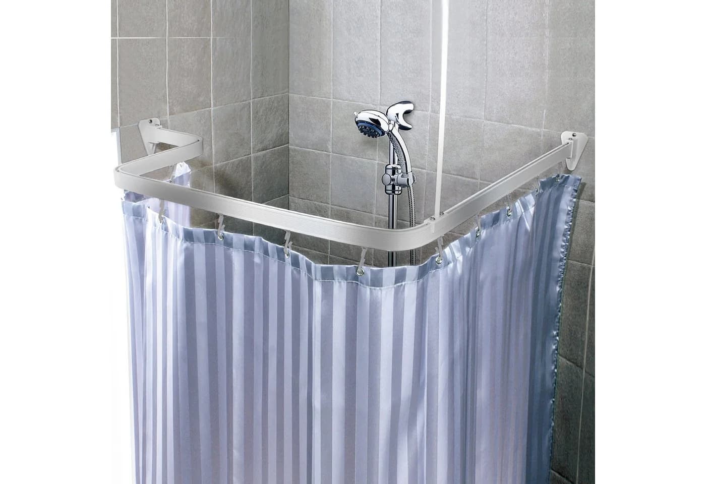 Euroshowers GmbH Flexible Duschvorhangstange 3 × 1 m Chrom - Bild 2
