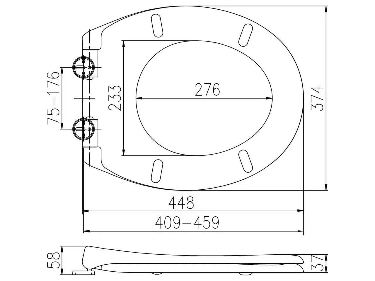 Euroshowers GmbH WC-Sitz Soft Touch Soft-Close Abnehmbar Weiß Thermoplast - Bild 5