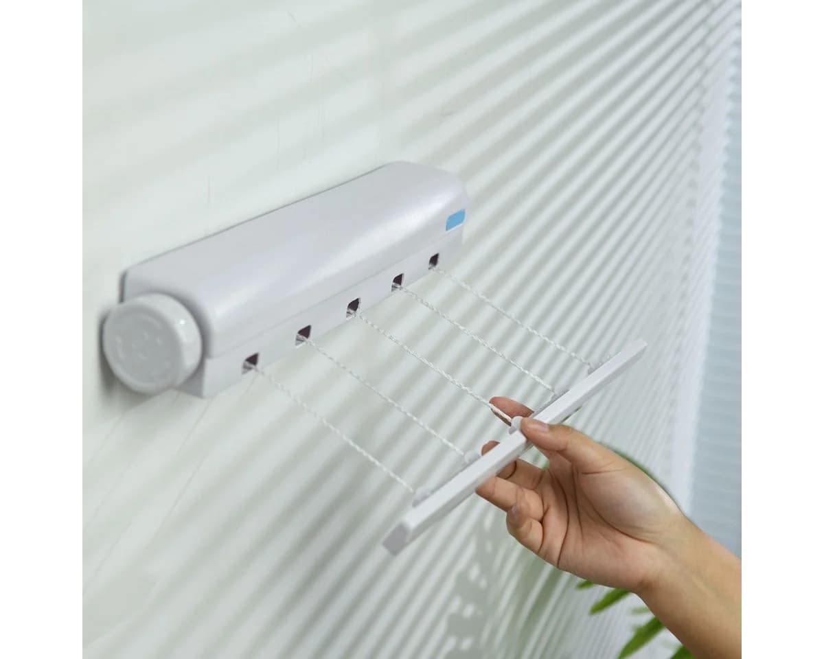 Euroshowers Wand-Wäscheleine Ausziehbar Stockholm 18,75 m - Bild 3