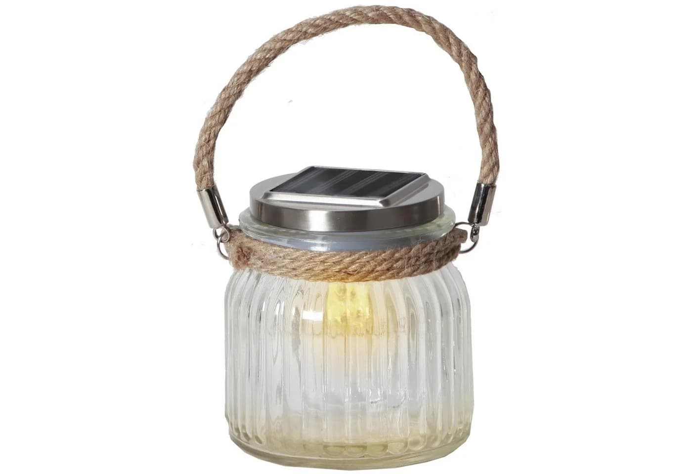 Solarbetriebene LED-Tischleuchte Jar aus Glas - Bild 2