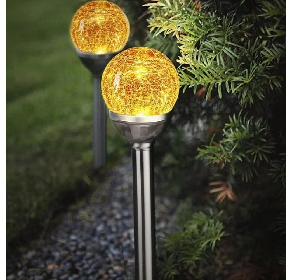 STAR TRADING LED Solarleuchte Roma Solar Pollerleuchten 2er Set 26,5cm – LED Außenleuchten warmweiß