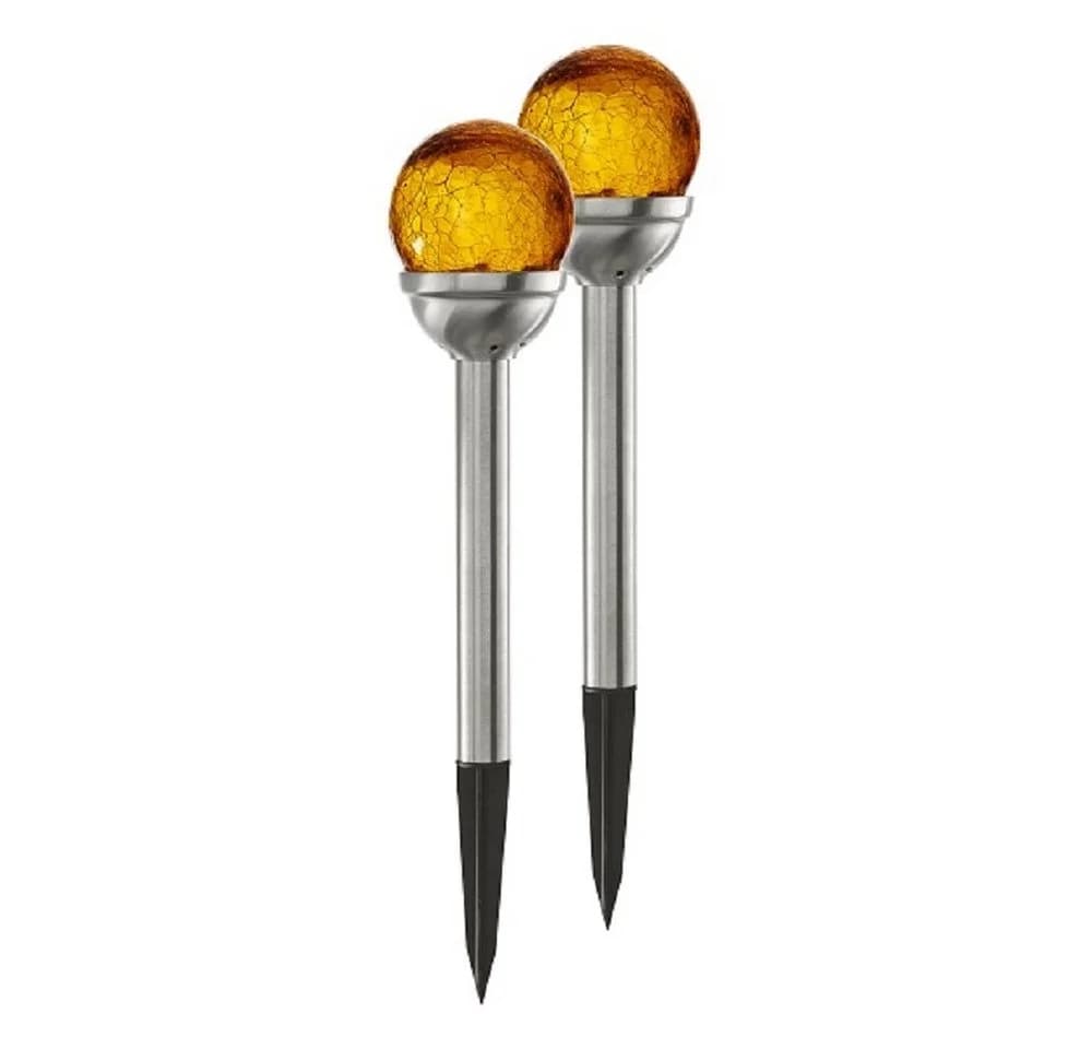 STAR TRADING LED Solarleuchte Roma Solar Pollerleuchten 2er Set 26,5cm – LED Außenleuchten warmweiß - Bild 3