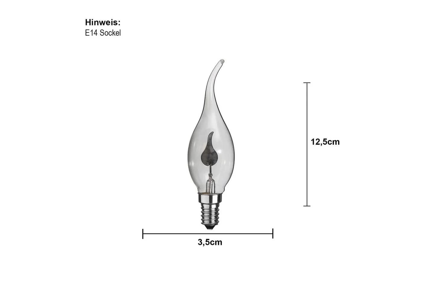 STAR TRADING LED Dekolicht Leuchtmittel Flickering Flame Flackernd E14 3W Klar - Bild 4