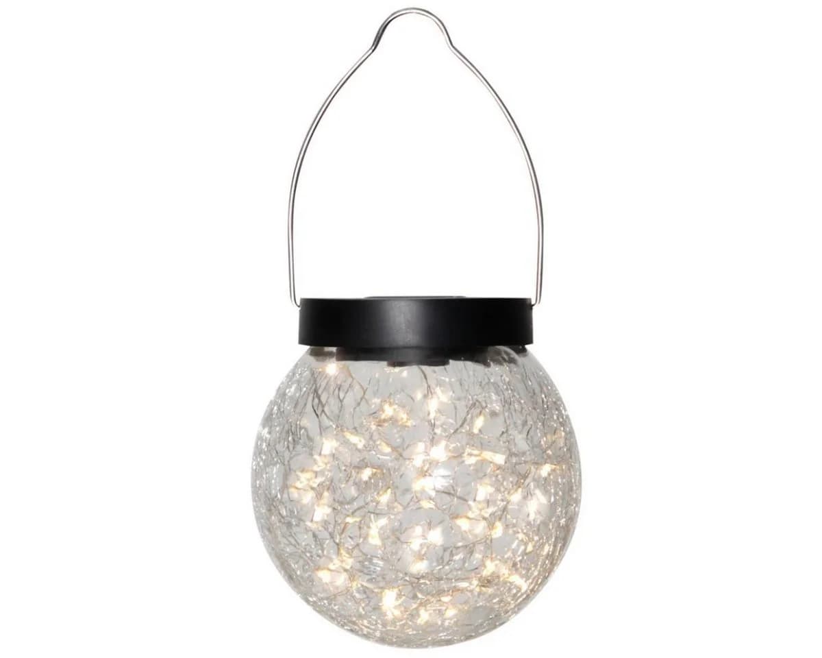 STAR TRADING LED Solarleuchte LED Solar Laterne Glaskugel Bruchglas Optik Lichtsensor - Bild 2